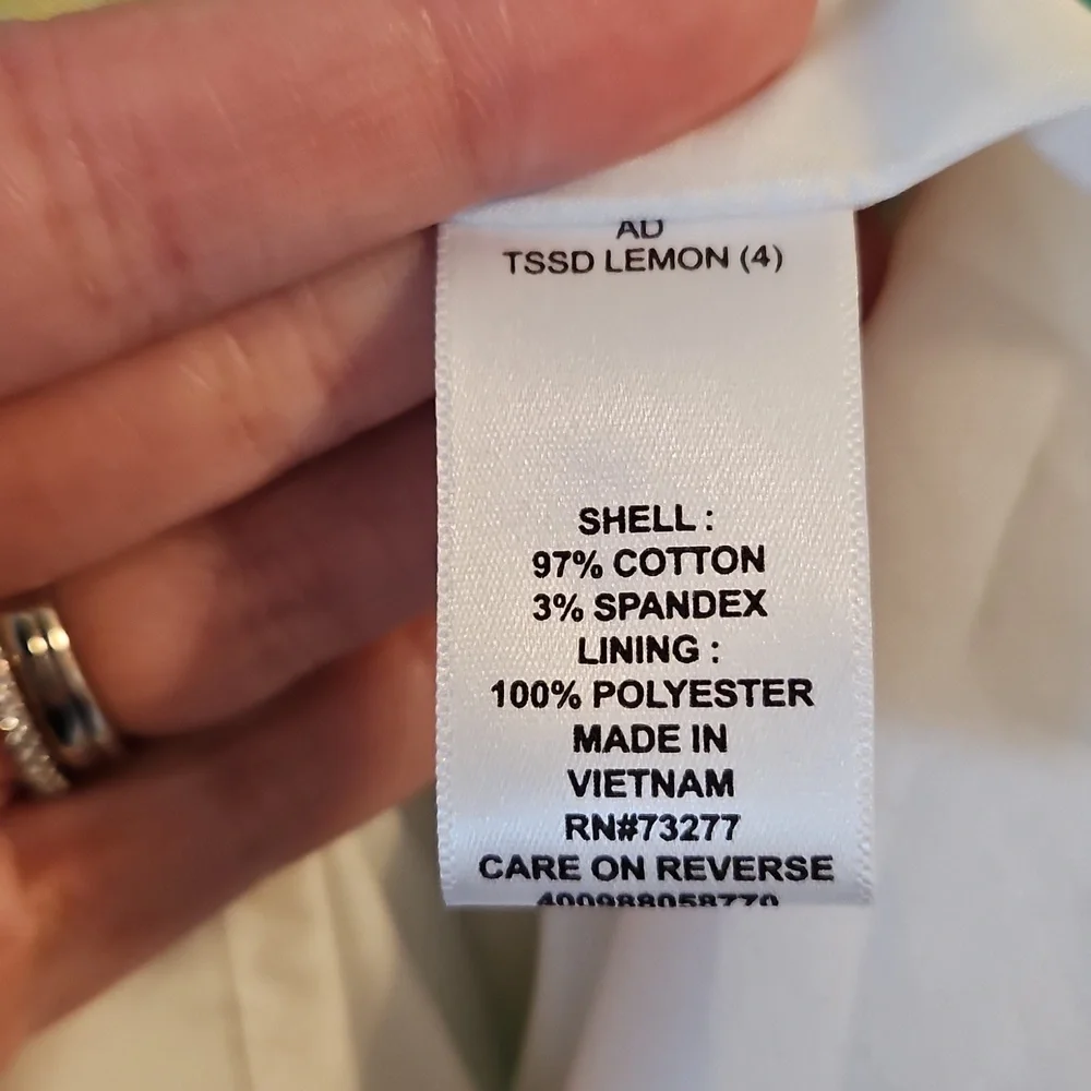 Elle Lemon Print Dress Size 4‎ - Picture 4 of 8